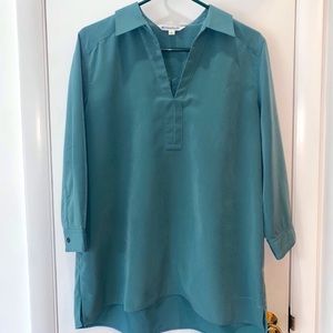 TravelSmith Dark Teal Blouse size large